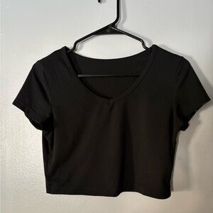 Classic Black Women's Crop Top